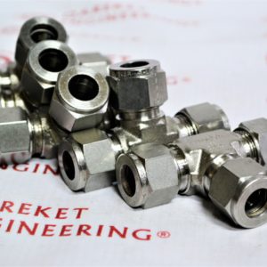 Проходной тройник Swagelok, наруж. диам. трубки 12 мм | Stainless Steel Swagelok Tube Fitting, Union Tee, 12 mm Tube OD | SS-12M0-3