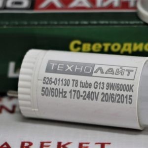 LED TUBE лампа T8 9W G13 6000K (TL) | 526-01130