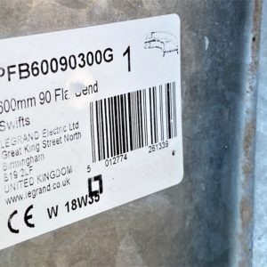 Legrand плоский изгиб 90º 600 мм для кабельной лестницы | PFB60090300G