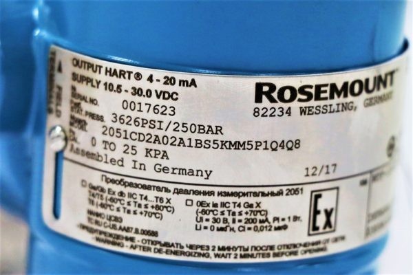 Преобразователь давления измерительные Rosemount 2051 и расходомер Rosemount 2051CF ( с поддержкой протоколов HART 4-20 mA и HARTT Low Power 1-5 B пост. тока версия 5 и7) (5)