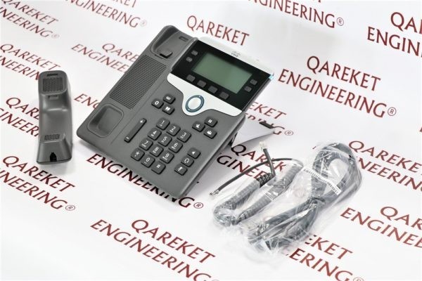 Cisco CP-7841-K9 IP-телефон с 4 линиями, встроенным коммутатором 2 x FE RJ-45, 2 x GE PoE, 4 программируемые кнопки для быстрого вызова LCD 396×162 BW, гарнитура RJ-9 (5)