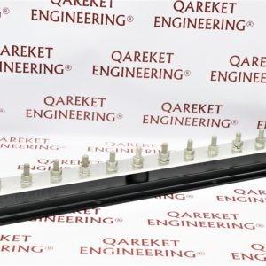 Mounting rail pollution 50*6*700mm TINNED CU E/BAR UPVC BASE C/W 11 M10 FIX | Крепежная шина заземления LK245-11T