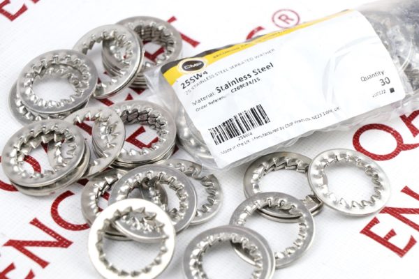 Stainless steel serrated washer CMP 25SW4 Зубчатая шайба из нержавеющей стали CMP 25SW4