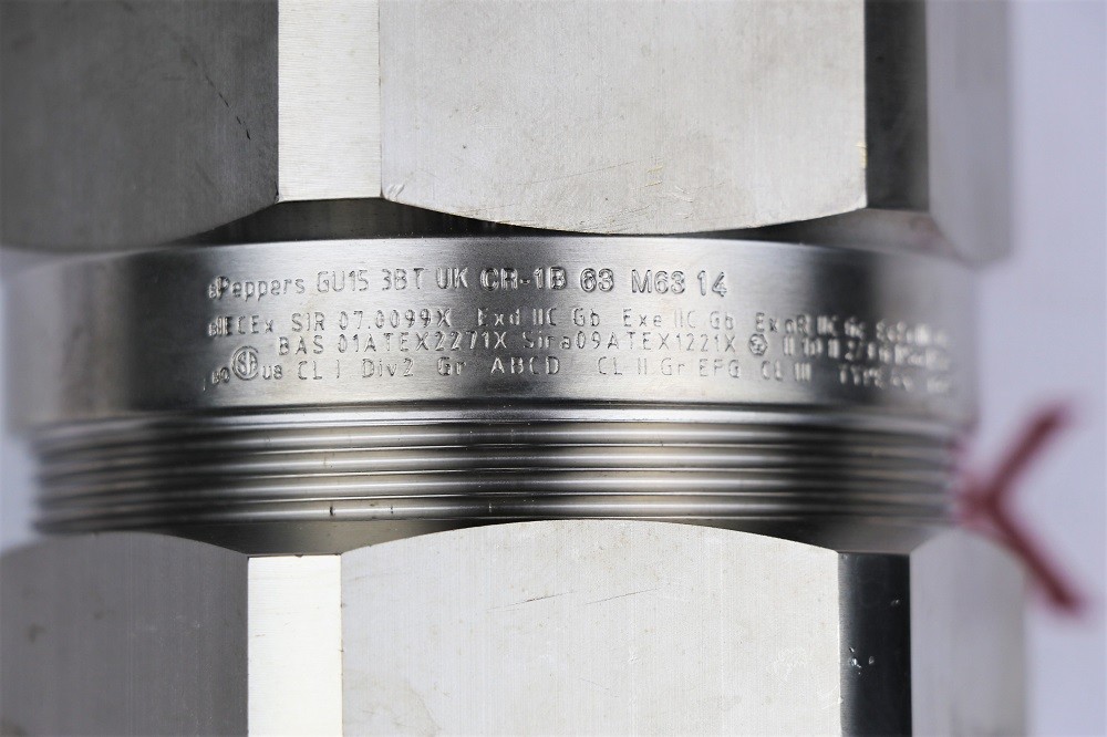 Взрывозащищенный кабельный ввод типа CR (Система “CROCLOCK®”) Peppers CR-1BK1/NP/63M63 | Double Compression Gland for Armoured Cable featuring “CROCLOCK” Peppers CR-1BK1/NP/63M63