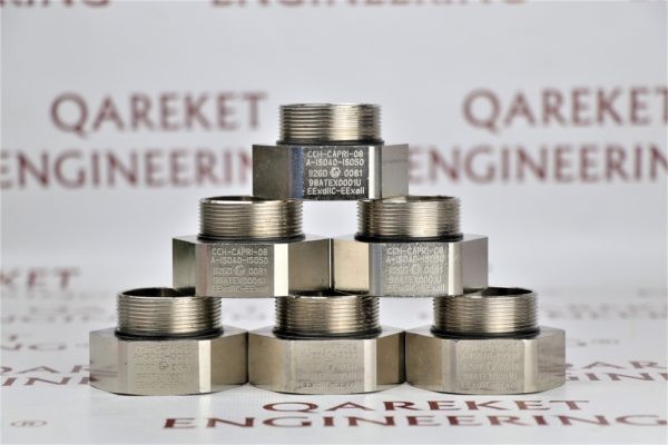 Explosion-proof brass nickel plated reducer Взрывозащищенный переходник из никелированной латуни CAPRI AD M40(M)XM50(F)