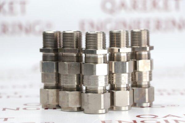 Explosion-proof brass nickel plated cable gland Взрывозащищенный кабельный ввод из никелированной латуни Peppers E3WBFNP20SM20 (2)