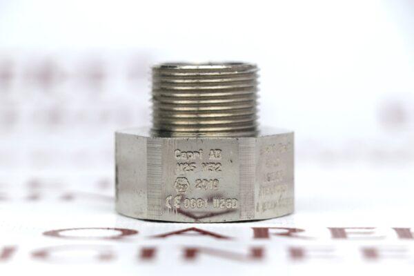 Взрывозащищенный переходник из никелированной латуни Explosion-proof brass nickel plated adapter CAPRI AD M25 (M) X M32 (F)
